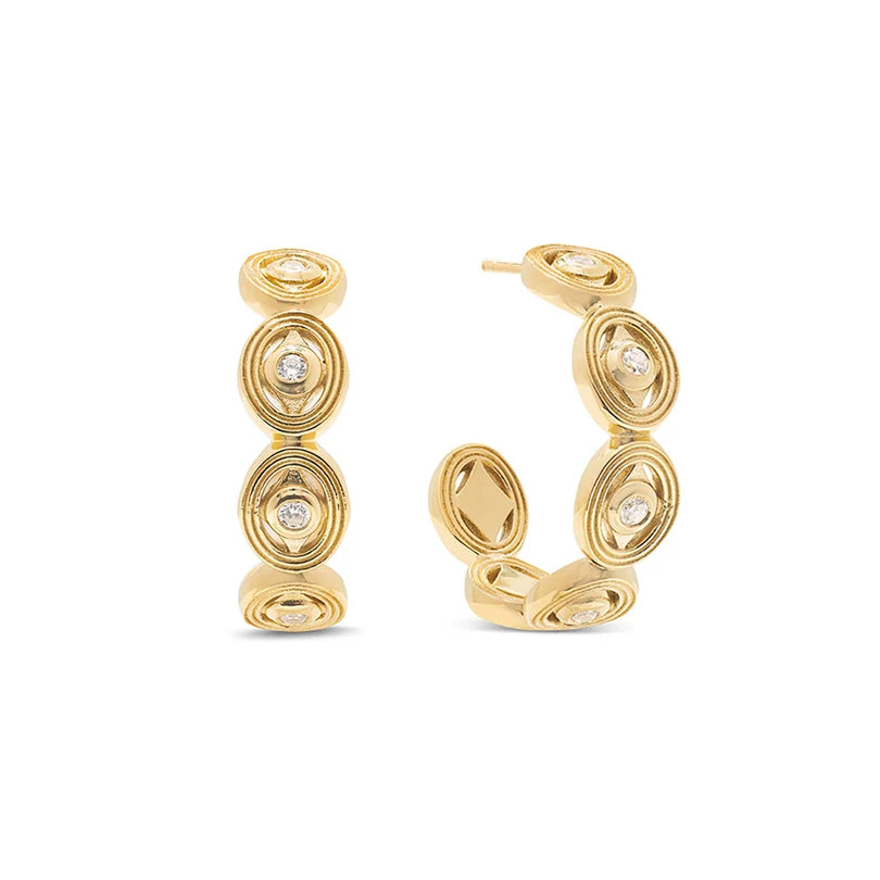 Monique Hoop Earrings with Clear CZ