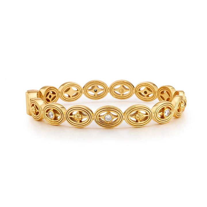 Monique Hinged Bangle Clear CZ