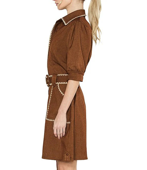 Gelso Shirt Dress - Copper