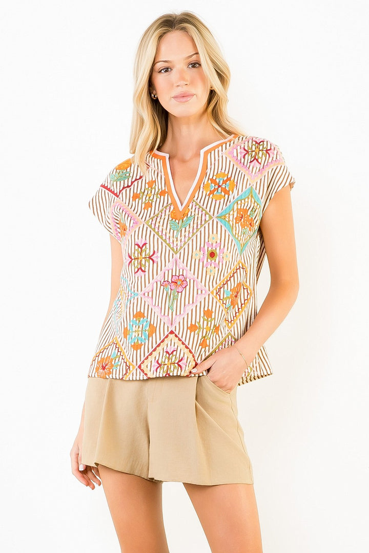 Clara Embroidered Top