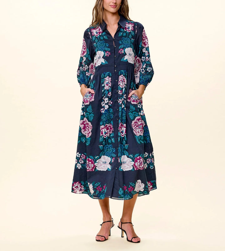 Donatella Midi Dress Juliet Ebony