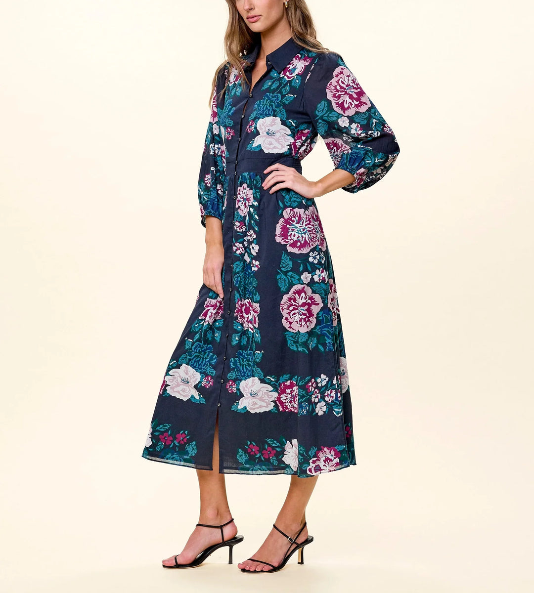 Donatella Midi Dress Juliet Ebony