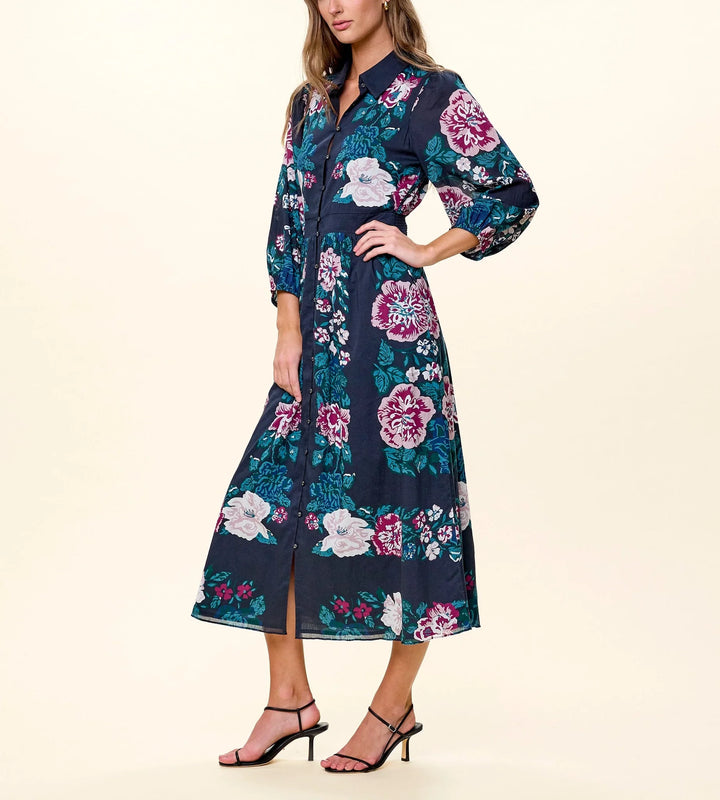 Donatella Midi Dress Juliet Ebony