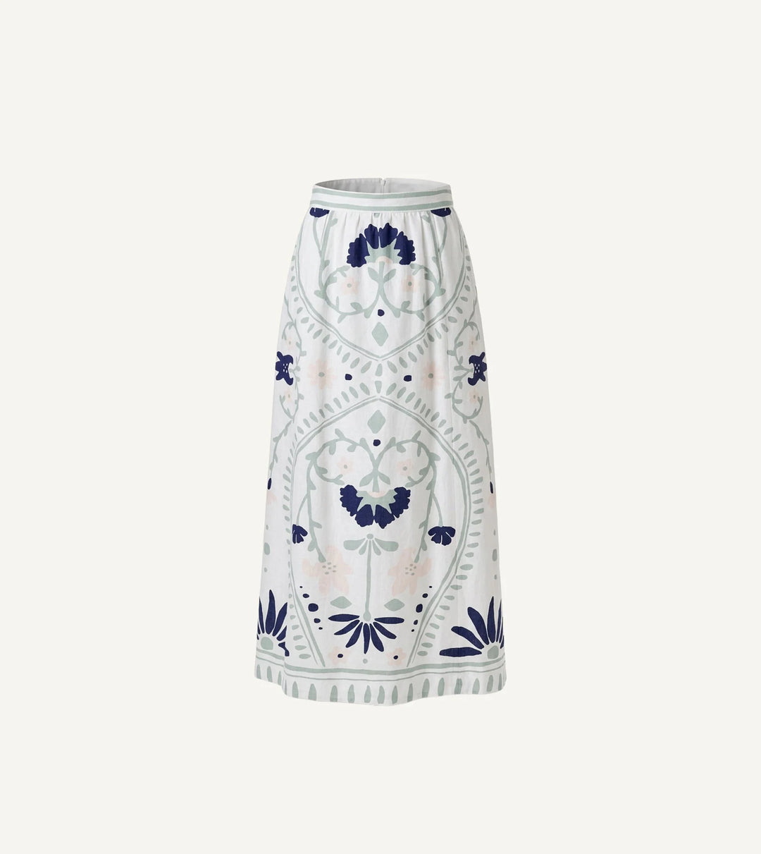 Juliet Ankle Skirt Liliana Blue Surf Print