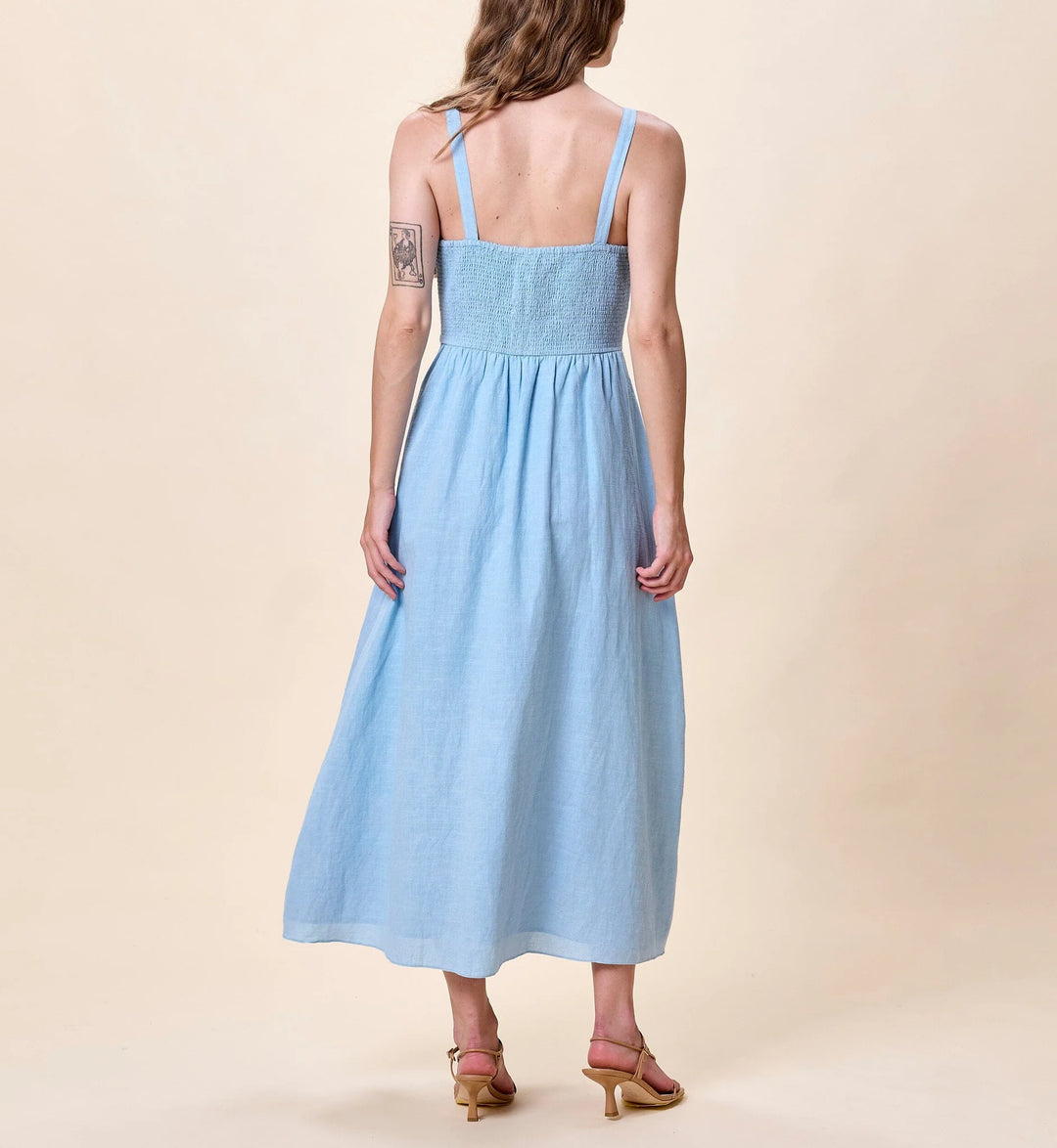 Marceline Midi Dress Glacier Lake