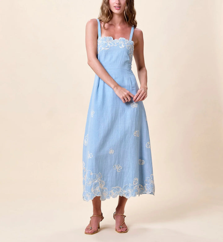 Marceline Midi Dress Glacier Lake