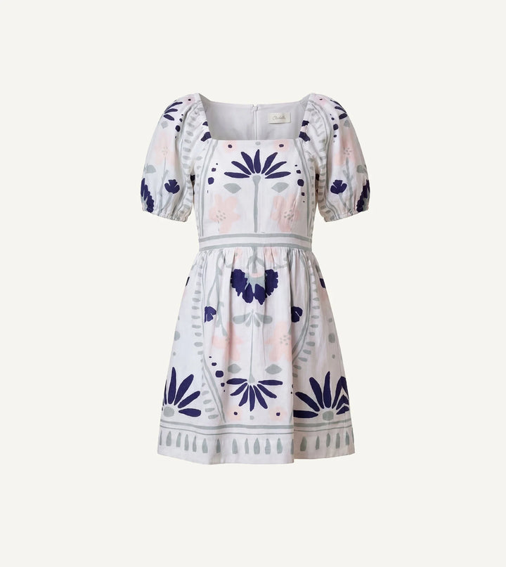 Mariana Mini Dress Liliana Blue Surf Print