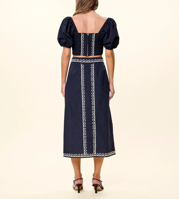 Sorina Midi Skirt - Black