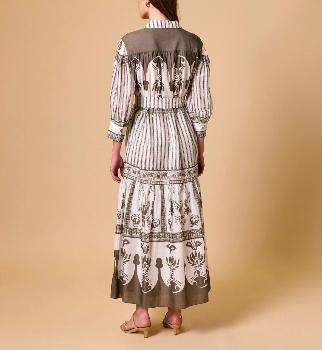 Tavia Ankle Dress Sable Print