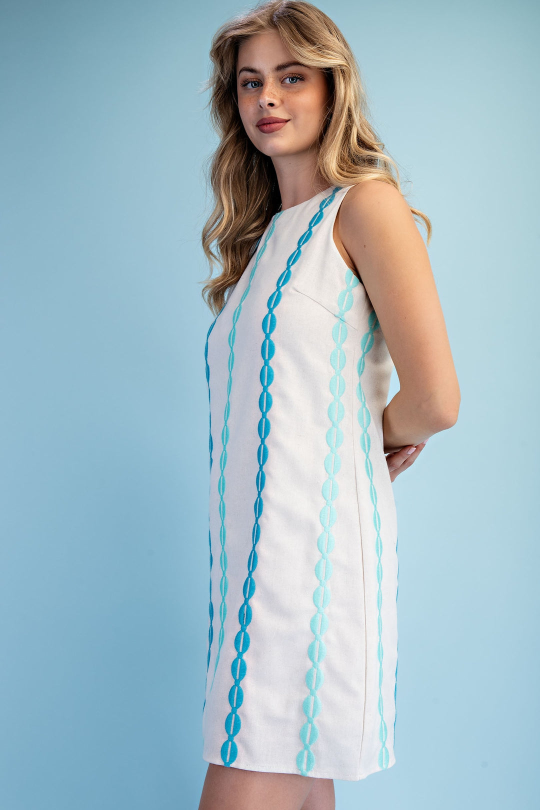 Colette Mini Dress Aqua Mix