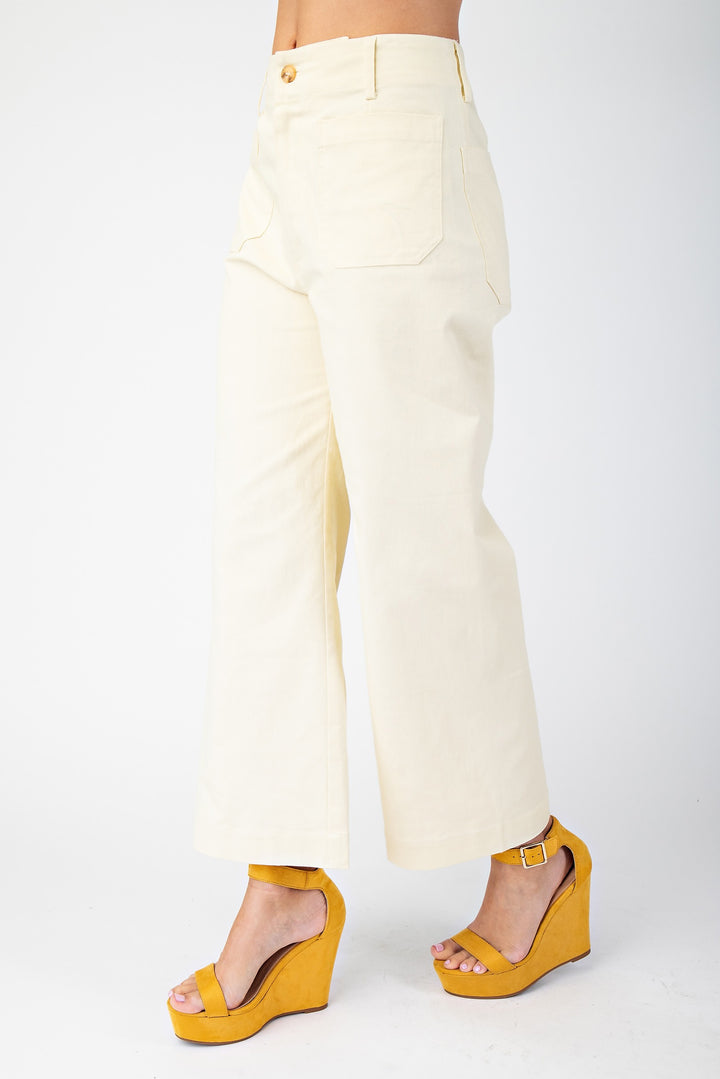 Cropped Wide Leg - Honey