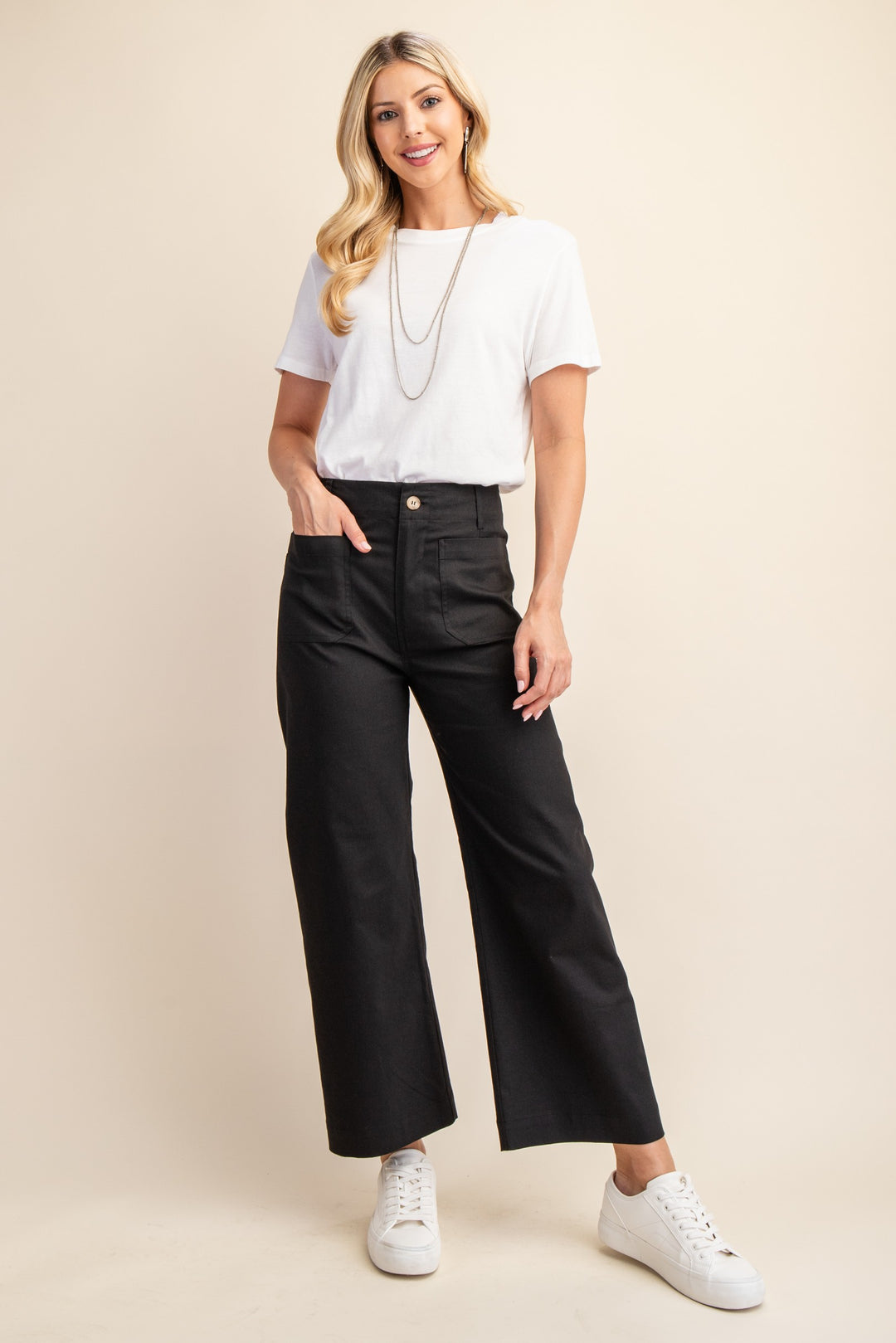 Cropped Wide Leg - Black