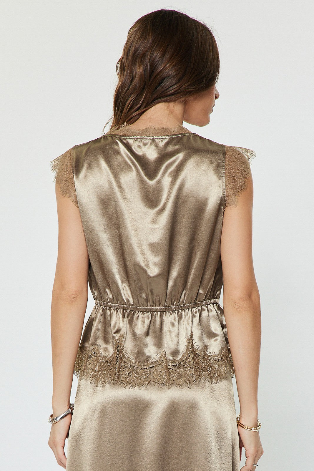 Baylor V-Neck Blouse - Ash Brown
