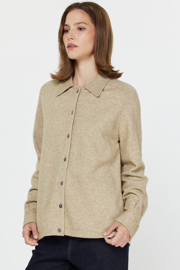 Knit Shacket - Barley