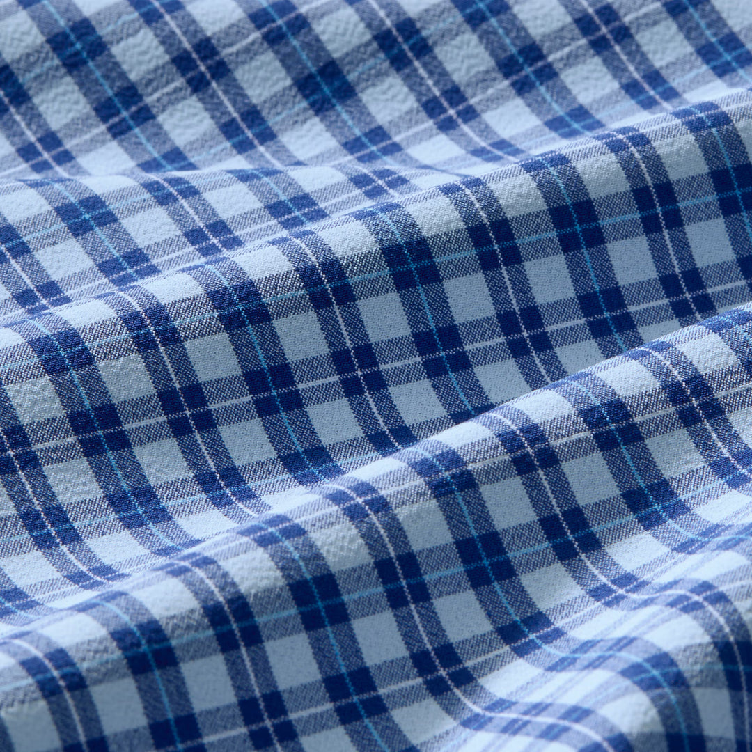Leeward LS Cobalt Plaid