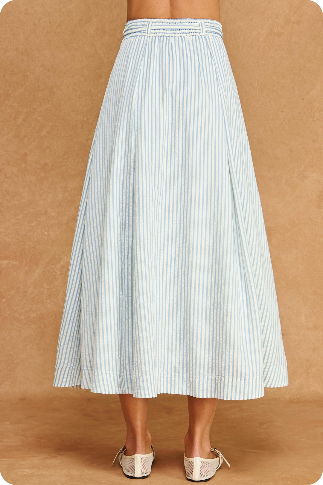Darcy Seersucker Maxi Skirt
