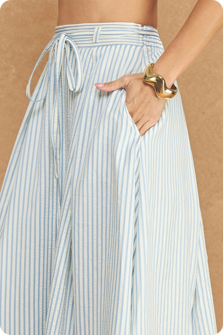 Darcy Seersucker Maxi Skirt