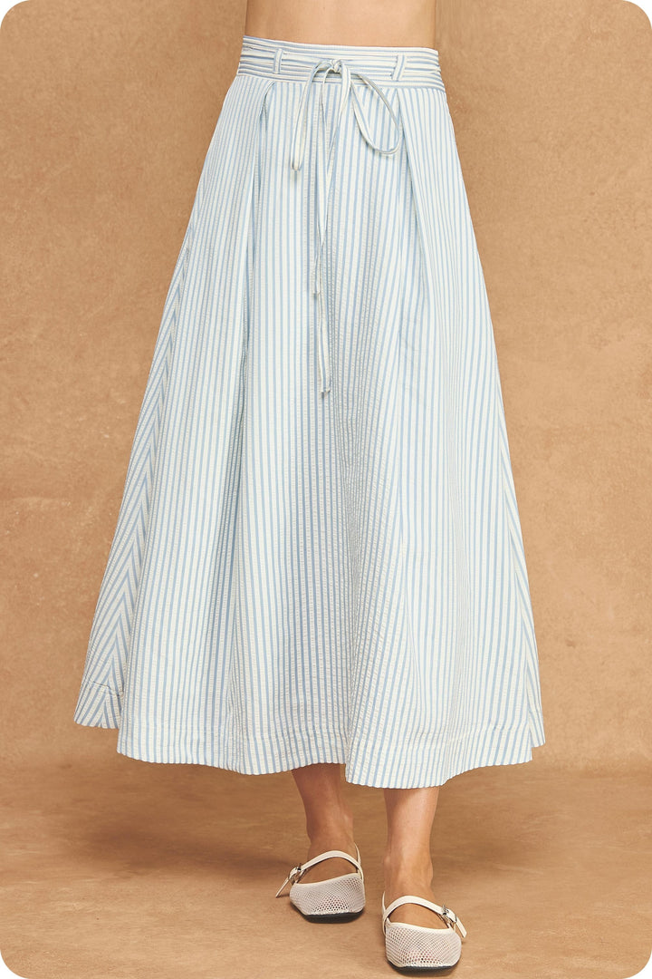 Darcy Seersucker Maxi Skirt