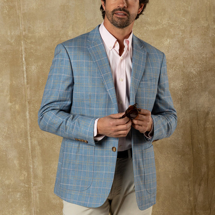 Duck Head Bradner Paid Sport Coat Chambray Blue