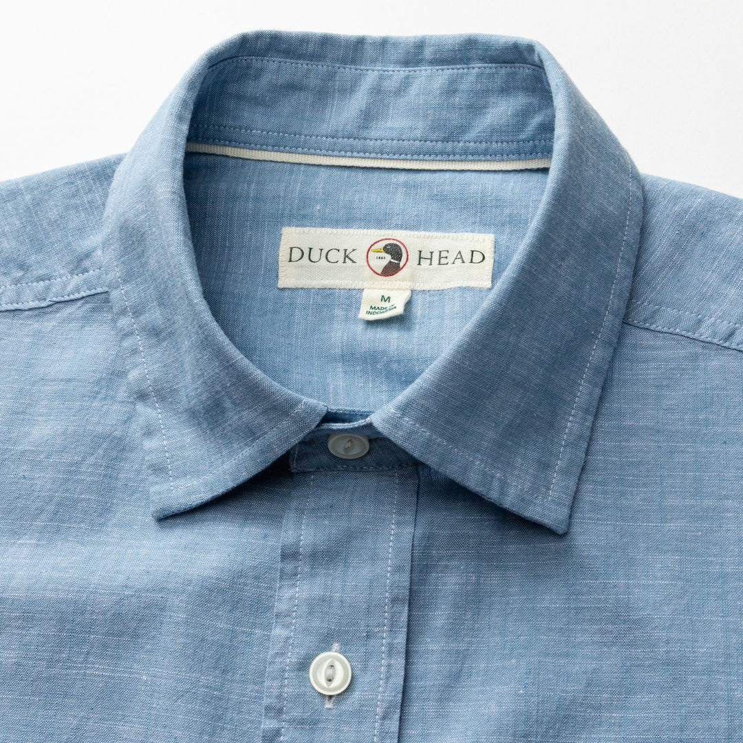 Duck Head Chambray Sport Shirt - Sunwashed Blue
