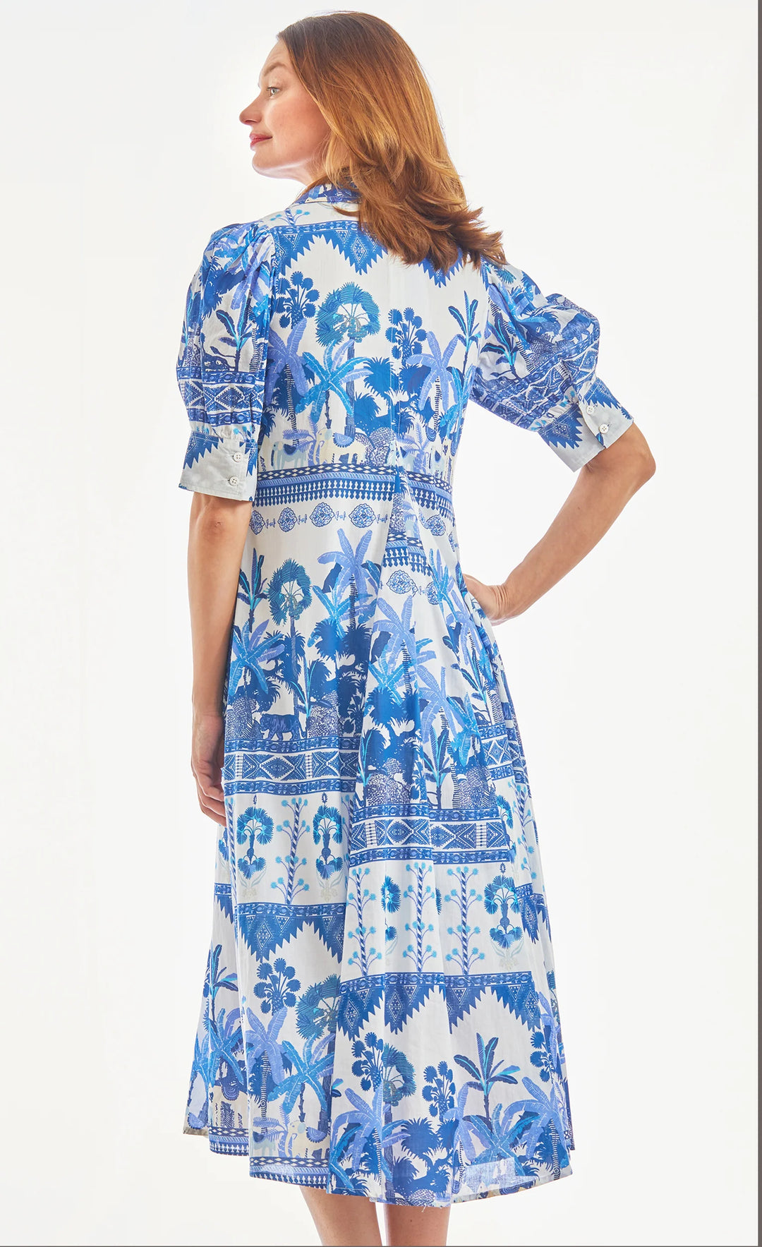 Dizzy Lizzie Montauk Dress – Blue Ikat