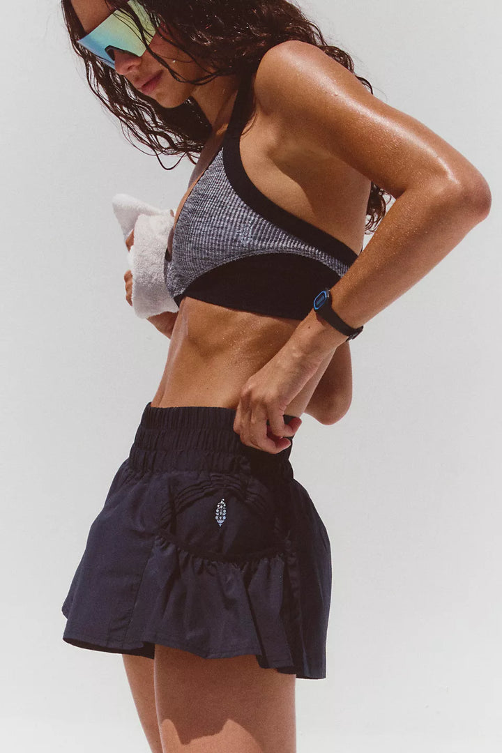 Get Your Flirt On Shorts- Black