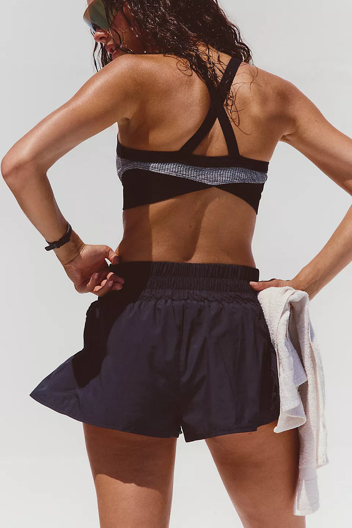 Get Your Flirt On Shorts- Black