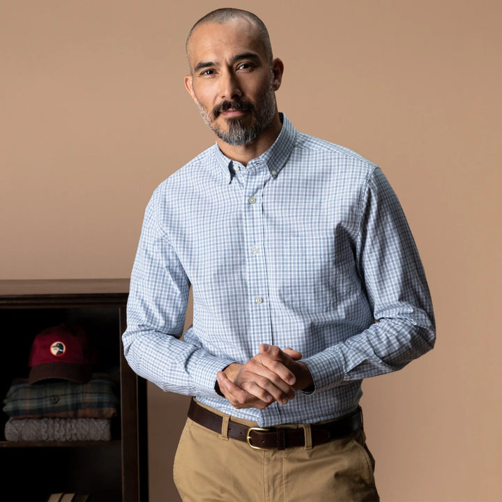 Cotton Cashmere Sport Shirt - Windblown Sky