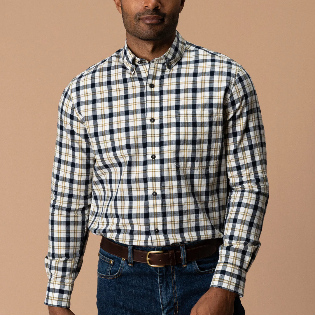 Cotton Slub Sport Shirt - Deep Navy