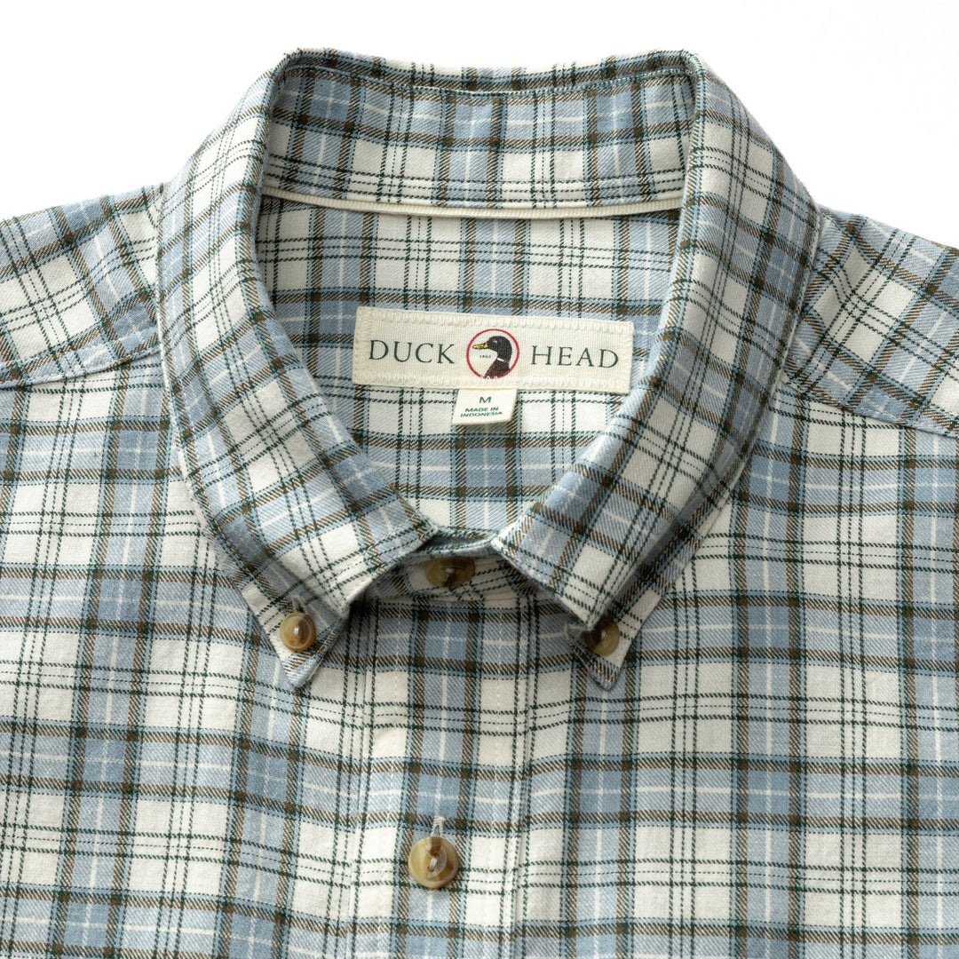 Radford Plaid Cotton Sport Shirt - Windblown Sky