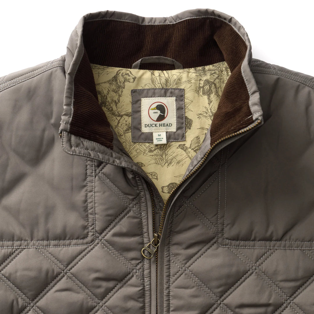Fremont Quilted Vest – Fossil Gray