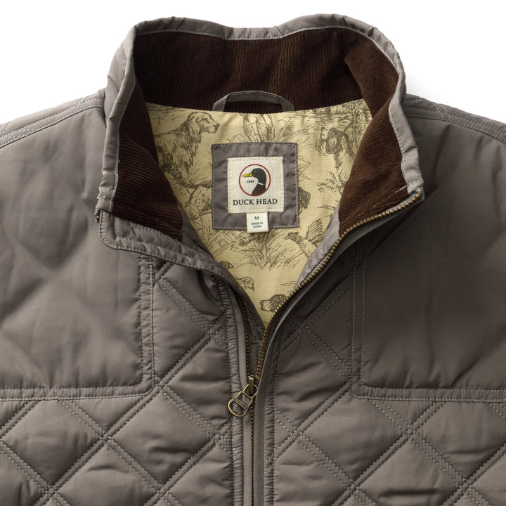Fremont Quilted Vest – Fossil Gray