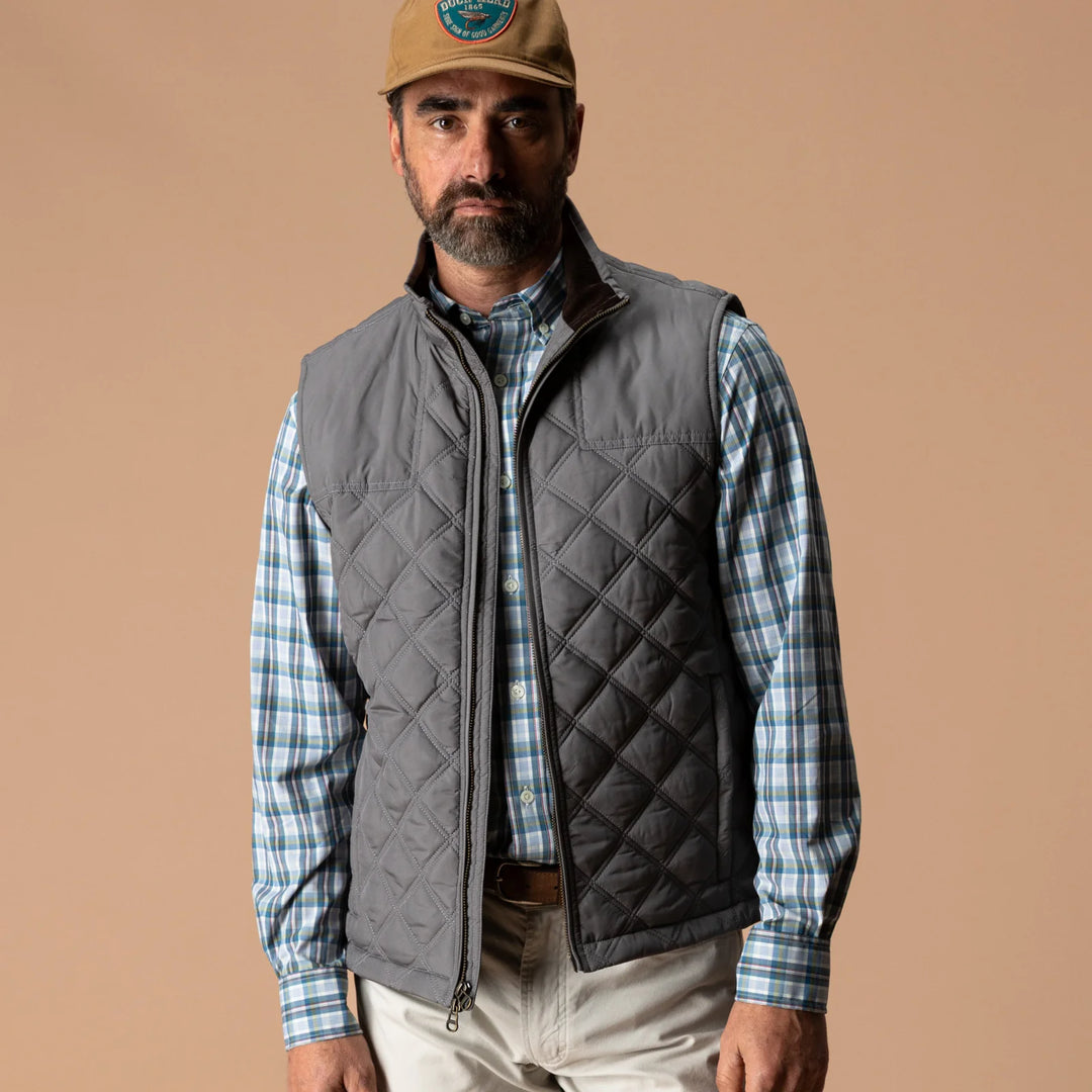 Fremont Quilted Vest – Fossil Gray