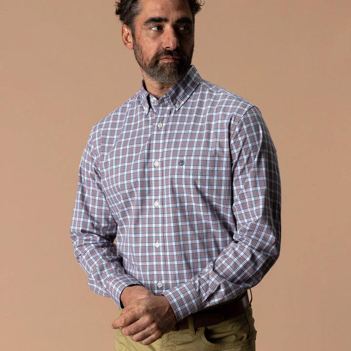 Poplin Sport Shirt - Cedarwood Red