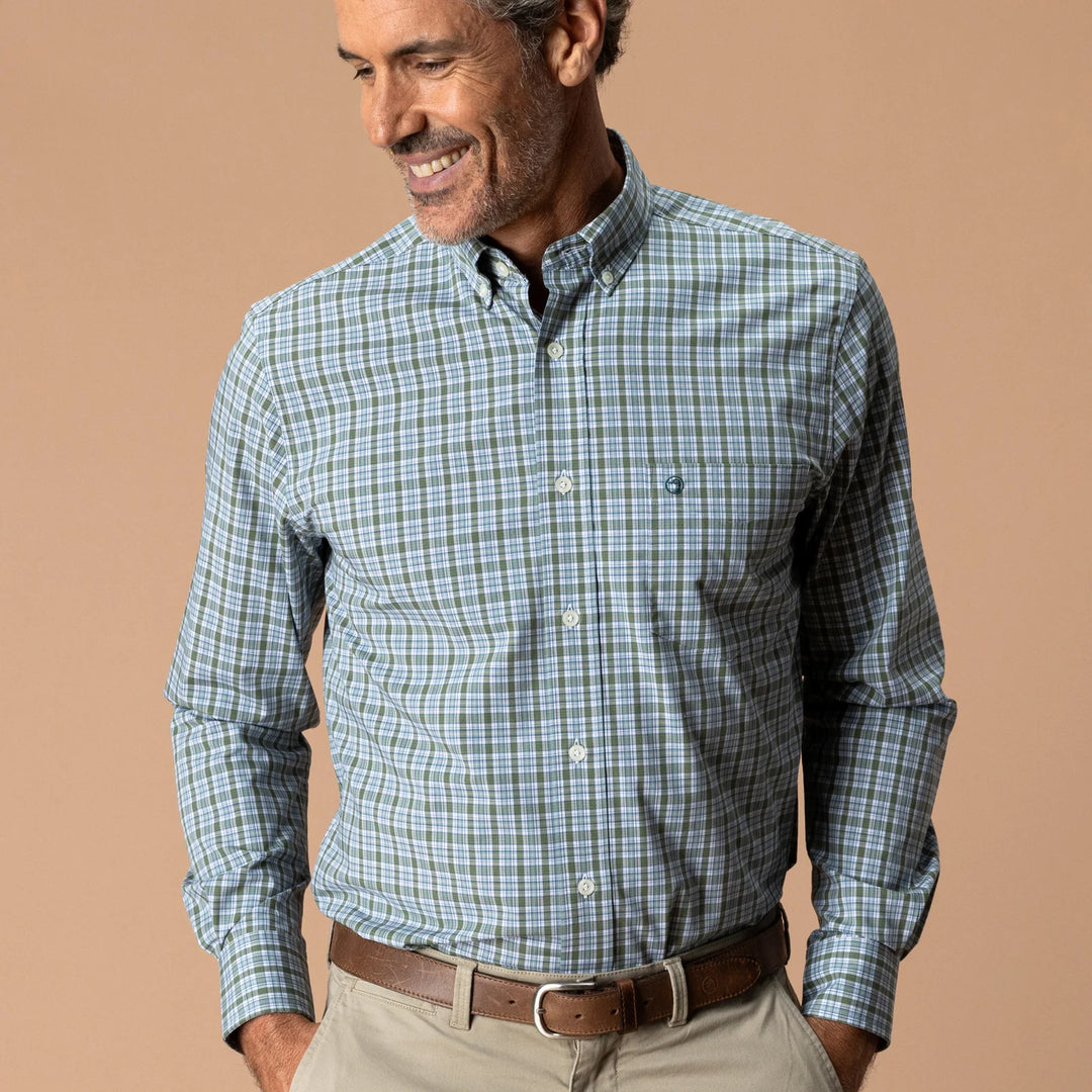 Poplin Sport Shirt - Mossy Bark