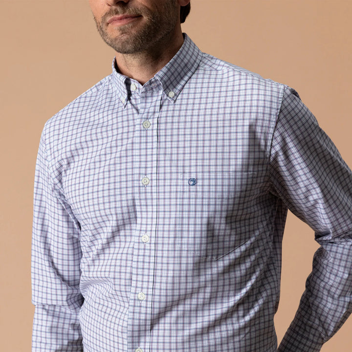 Poplin Sport Shirt - Navy Peony