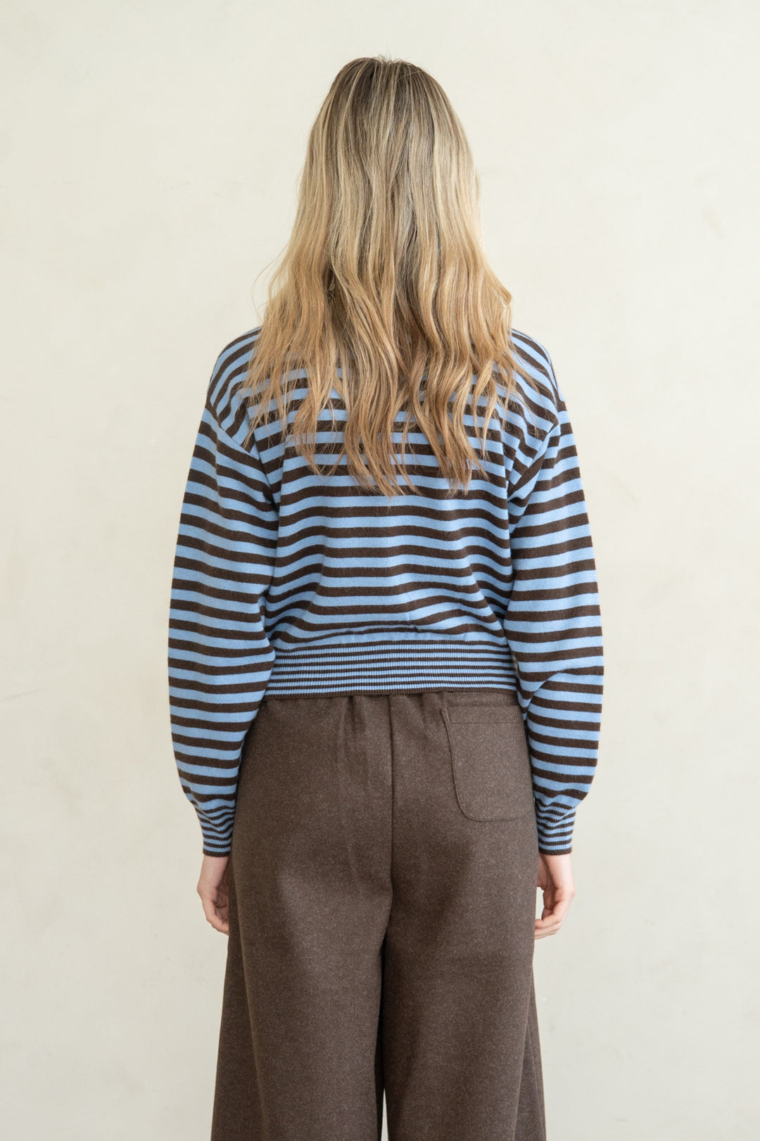 Ren Striped Cardigan - Brown &amp; Blue