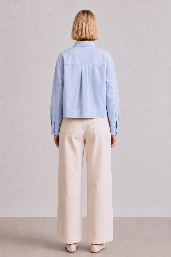 Sloan Button Front Shirt - Blue