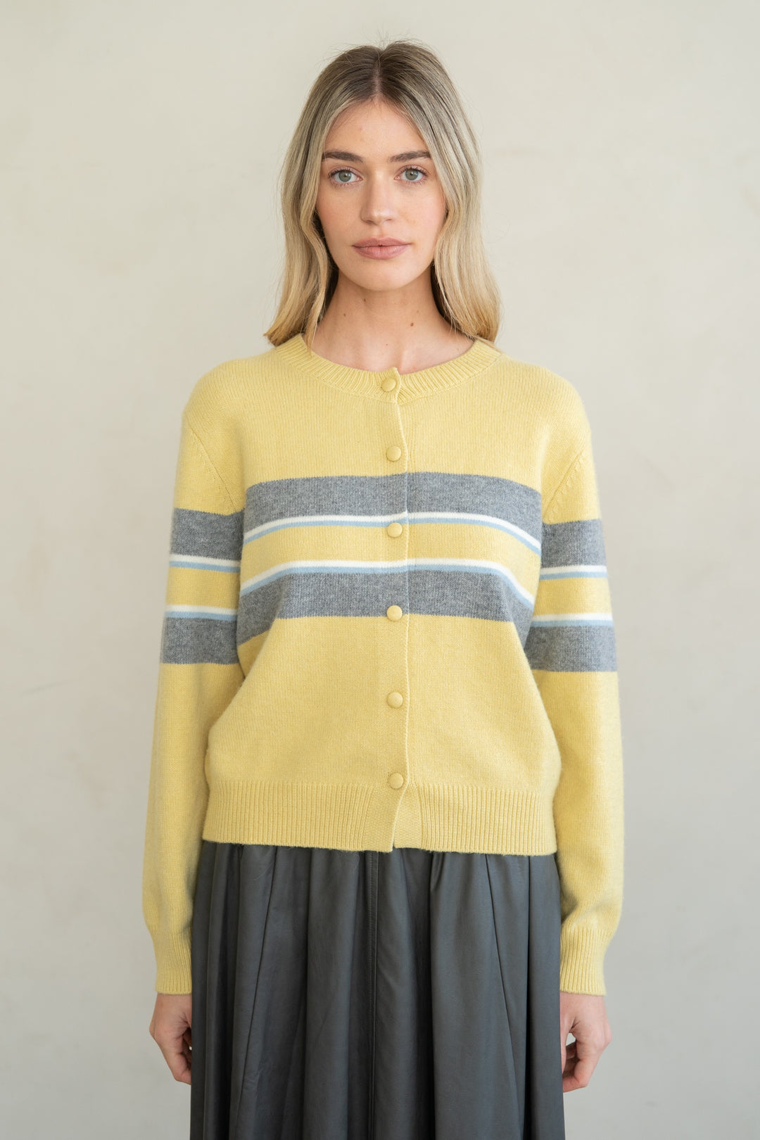Soft Touch Cardigan - Yellow Combo