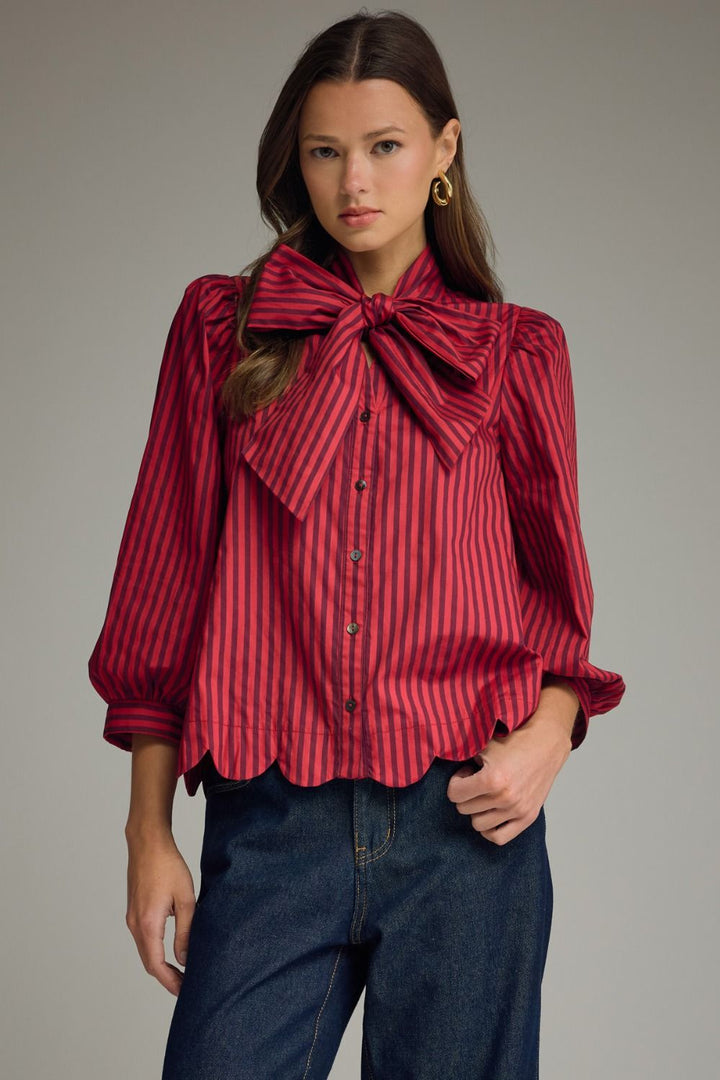 Ellison Top - Red Brown