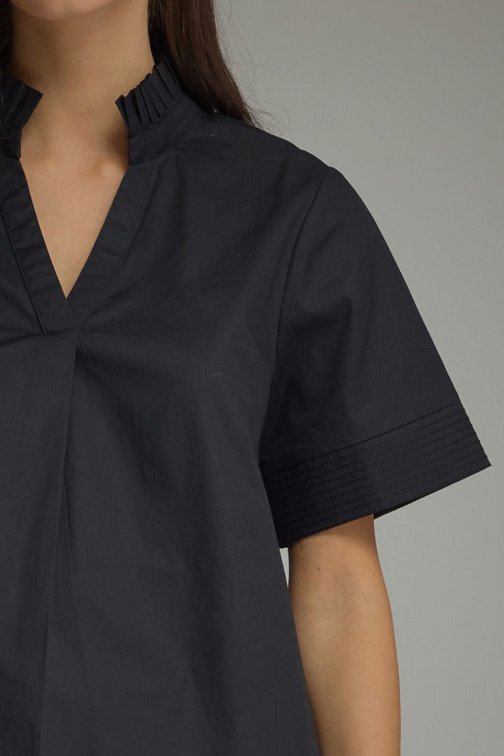 Harper V-Neck Top Black