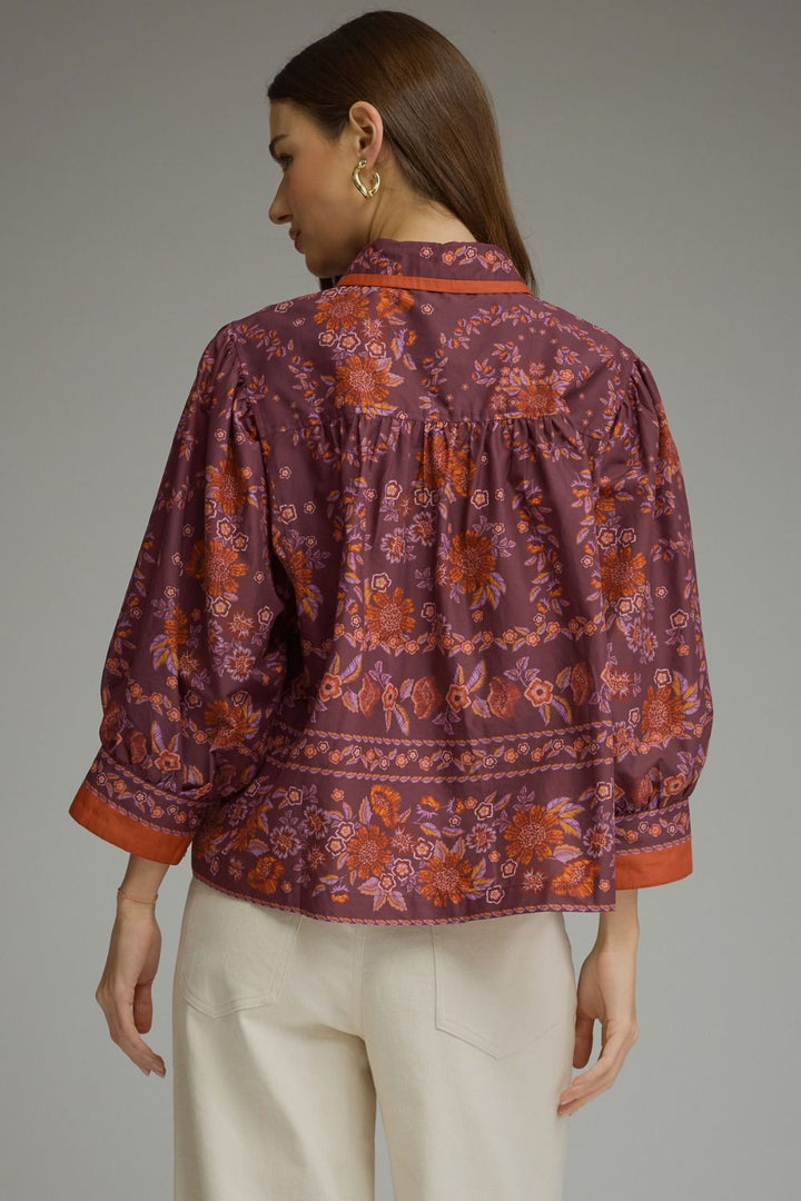Helena Button Front Top Wine