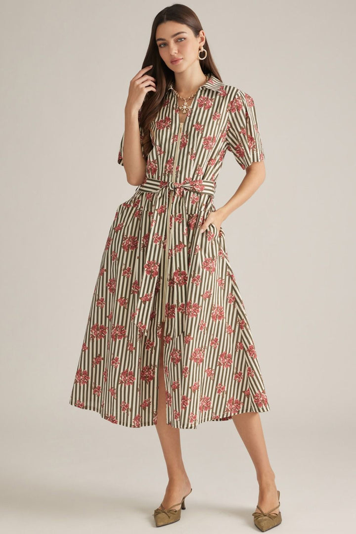 Jada Midi Dress - Olive