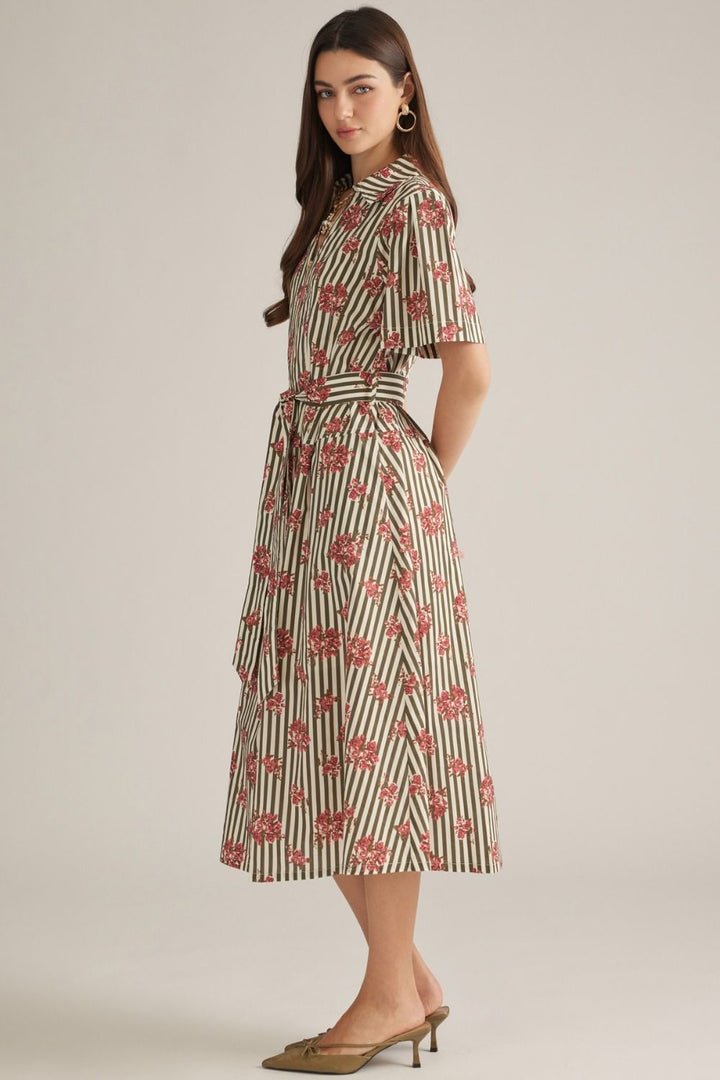 Jada Midi Dress - Olive