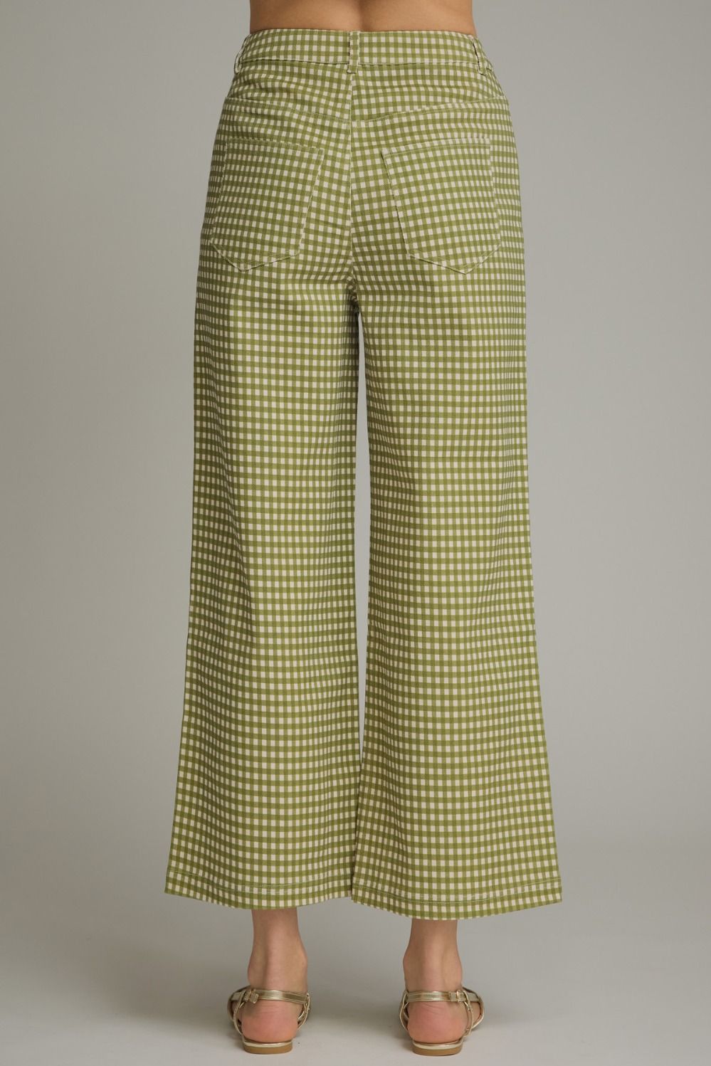 Tess Gingham Pants Olive