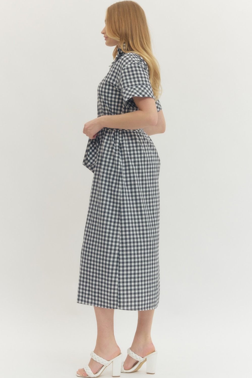 Briarwood Navy Gingham Midi