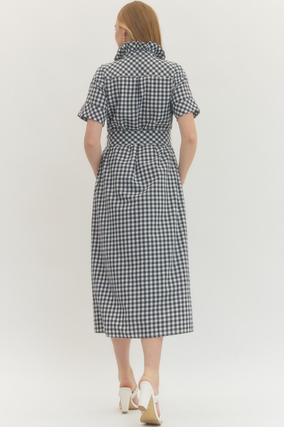 Briarwood Navy Gingham Midi