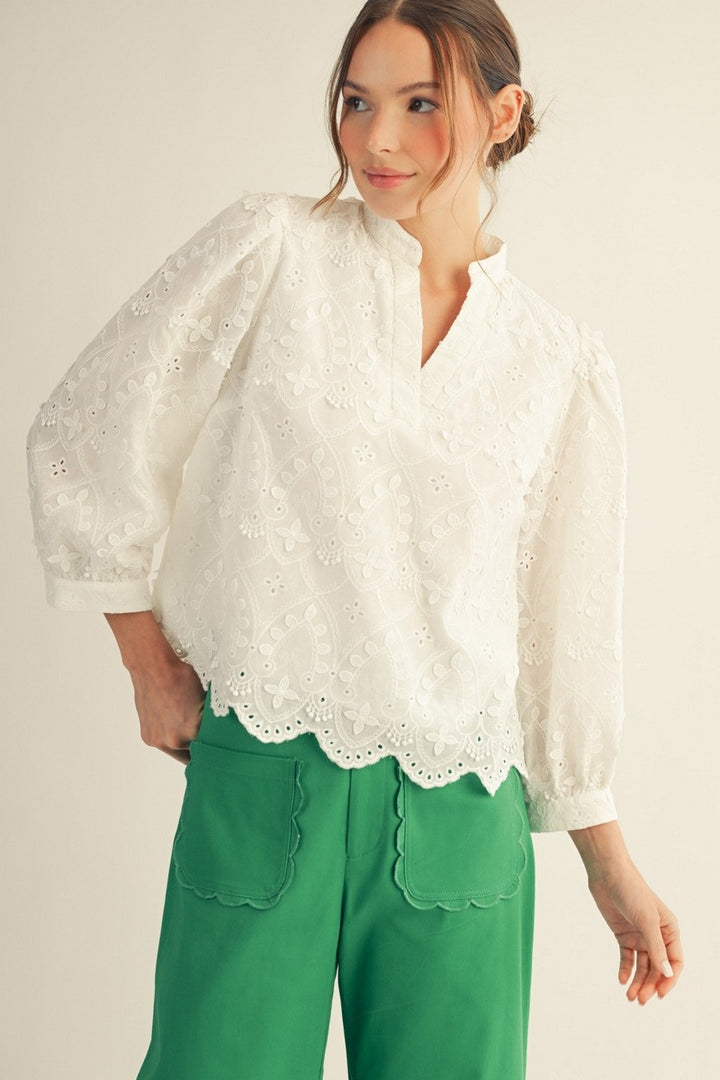 Evelyn Off-White Top