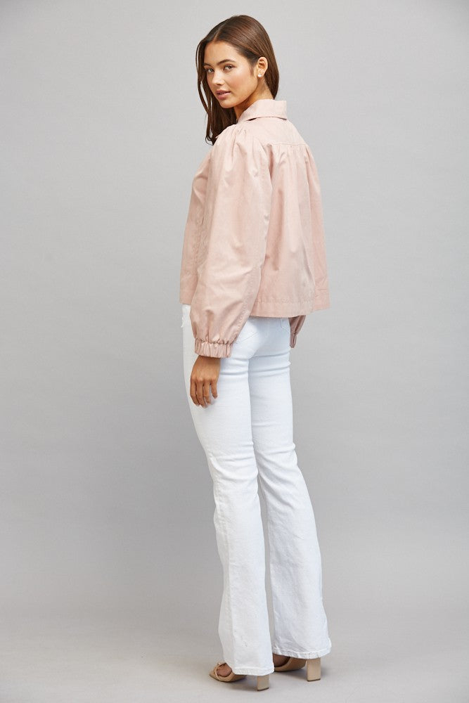 Blush Collared Jacket