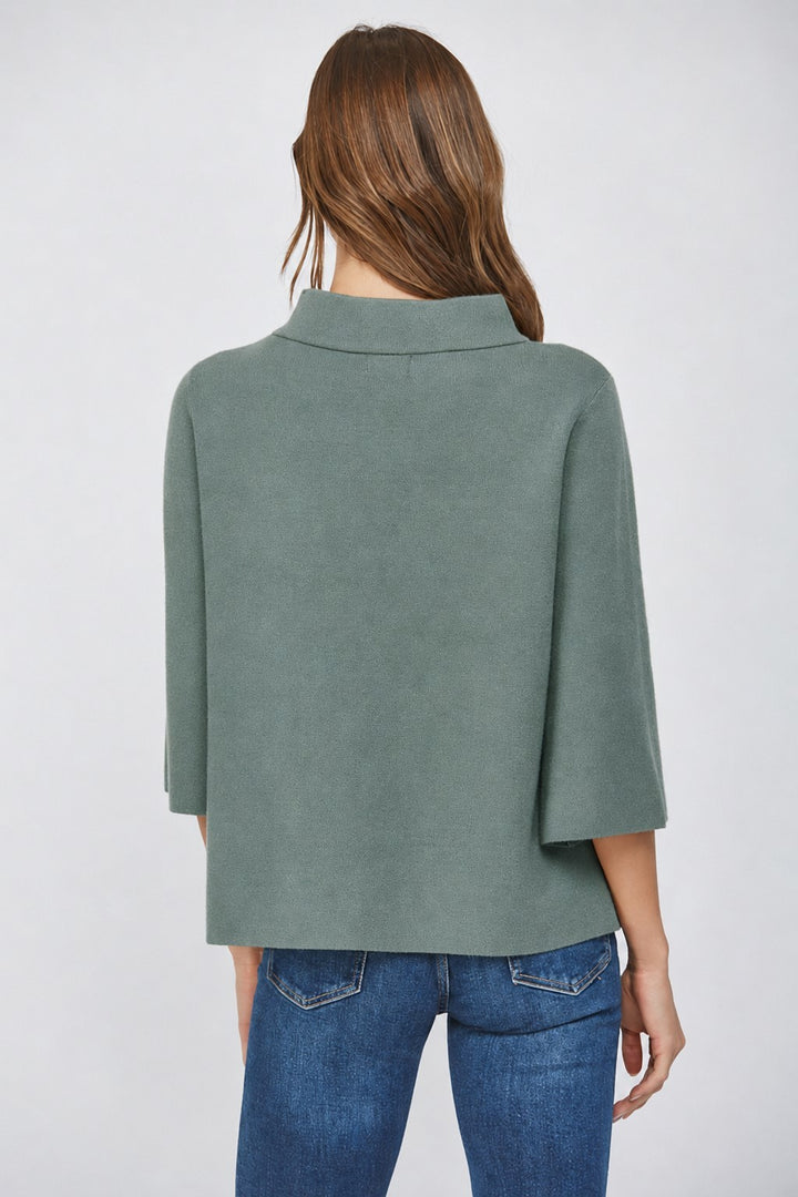 Mock Neck Sweater - Sage Green
